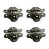 Screw Mount Cabinet Hook Hardware Decorative Metal 4 Pc Set for Storage Cabinets and Furniture Front Repair Use