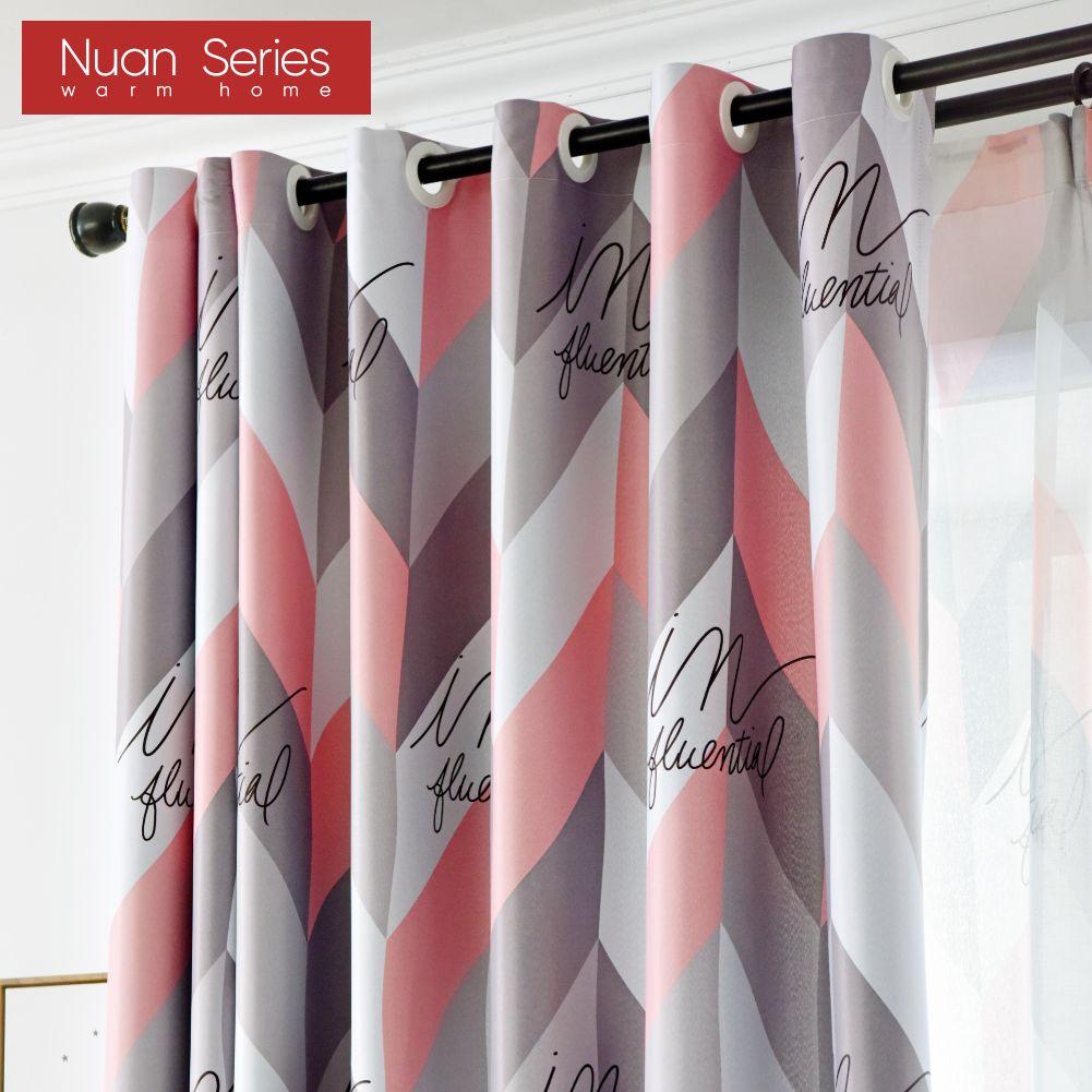 1PC Nuan Series 70-80% Blackout Curtains Nordic Style Diamond Patterned Curtains for Bedroom Living Room Balcony Window for Home Decor