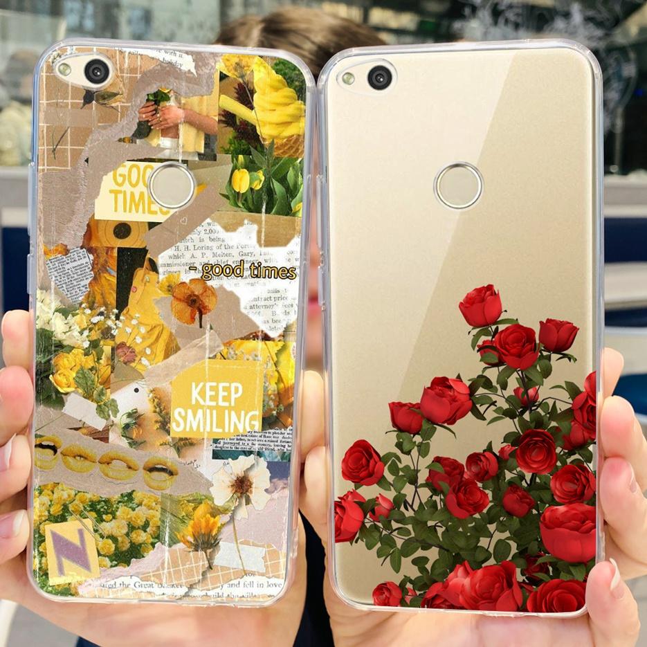 For Huawei P8 Lite 2017 Case Honor 8 Lite Luxury Painted Cover Clear Silicone Soft TPU Phone Case For Huawei GR3 2017 Back Cover