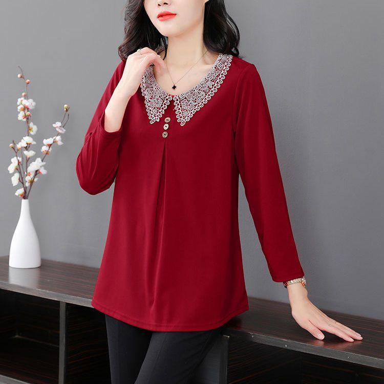 WTEMPO Women Autumn Casual Long Sleeve O Neck Loose Blouse Vintage Harajuku Solid Shirt Oversized Tops