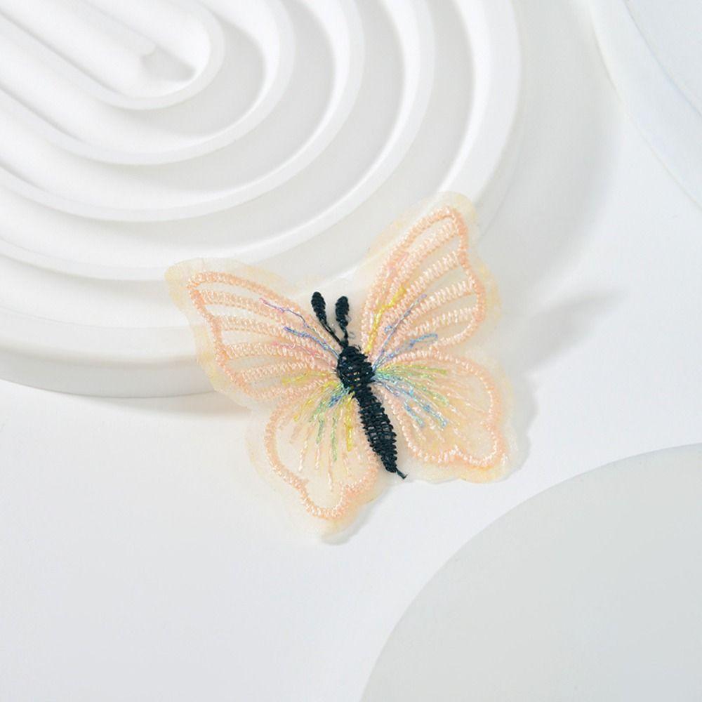 100PCS Colorful Lace Butterfly Patch Single-layer 3D butterfly Butterfly Appliques Exquisite DIY accessories
