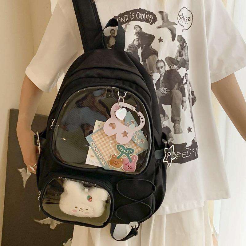 ins wind star schoolbag pain bag female large capacity high value junior high school students ultra light backpack new