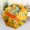 1pc Zebra Ballerina Automatic Folding Umbrella, 8-Rib Durable Iron Frame, Compact Travel Umbrella for Women & Men 017