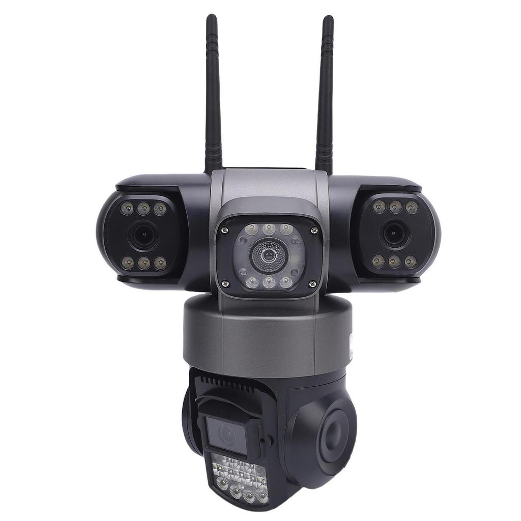 2MP Triple Lens Security Camera 2.4GHz WiFi Security Camera with Motion Detection 2 Way Talk Smart Alarm Support Up To