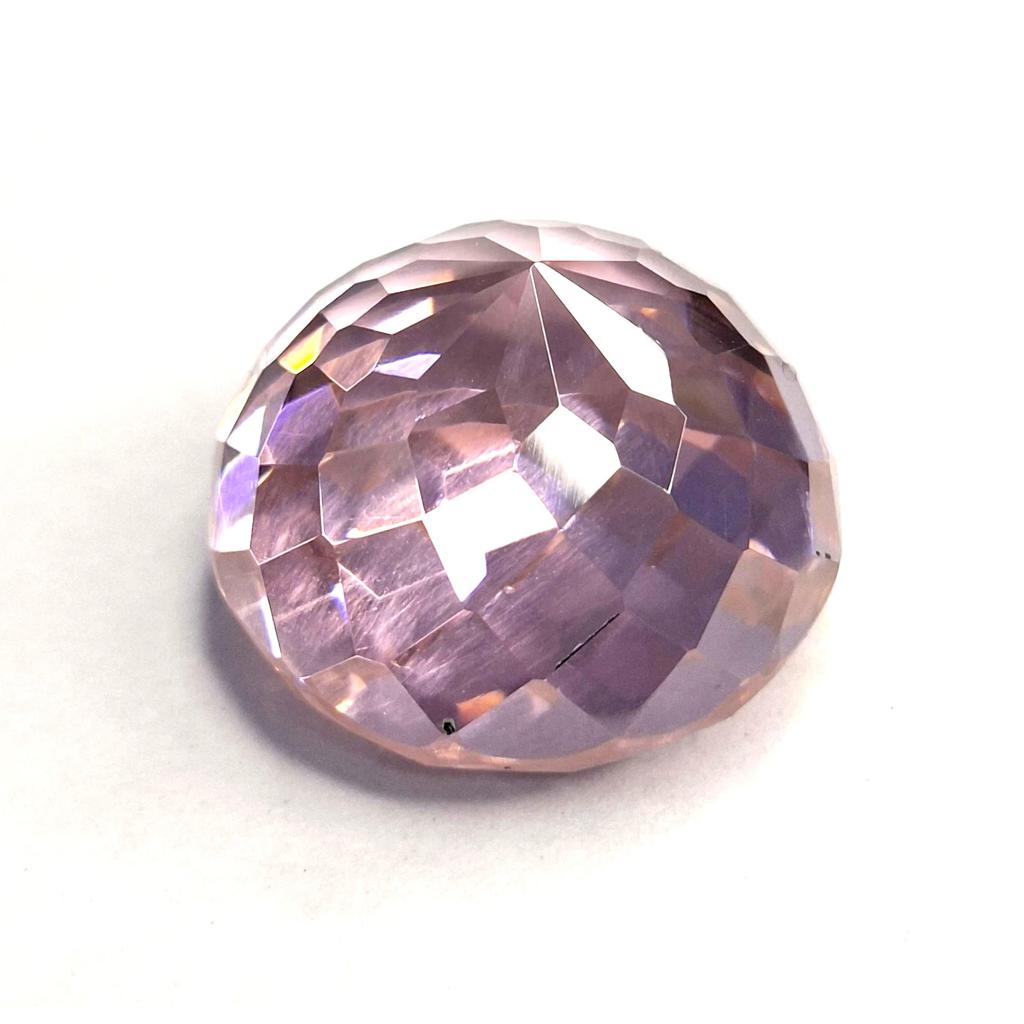 Round Cut Natural Pink Zircon Cambodia 107-109 Ct Stunning Certified Gemstone