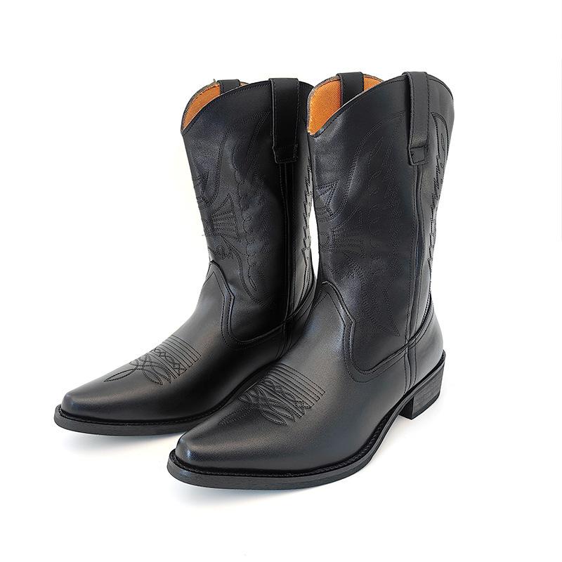 Chelsea Herren Plus Size High-Top Lederstiefel - Britischer Trend Lässige Mode, Arbeitskleidung Martin Stil