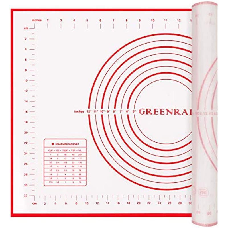 

Большой силиконовый коврик для печенья. Очень толстый антипригарный коврик для выпечки с размером.