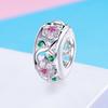 S925 Sterling Silver Silicone Positioning Bead Spacer Collection Diagram, Electroplated Fashion Diy Bracelet Beaded Accessories