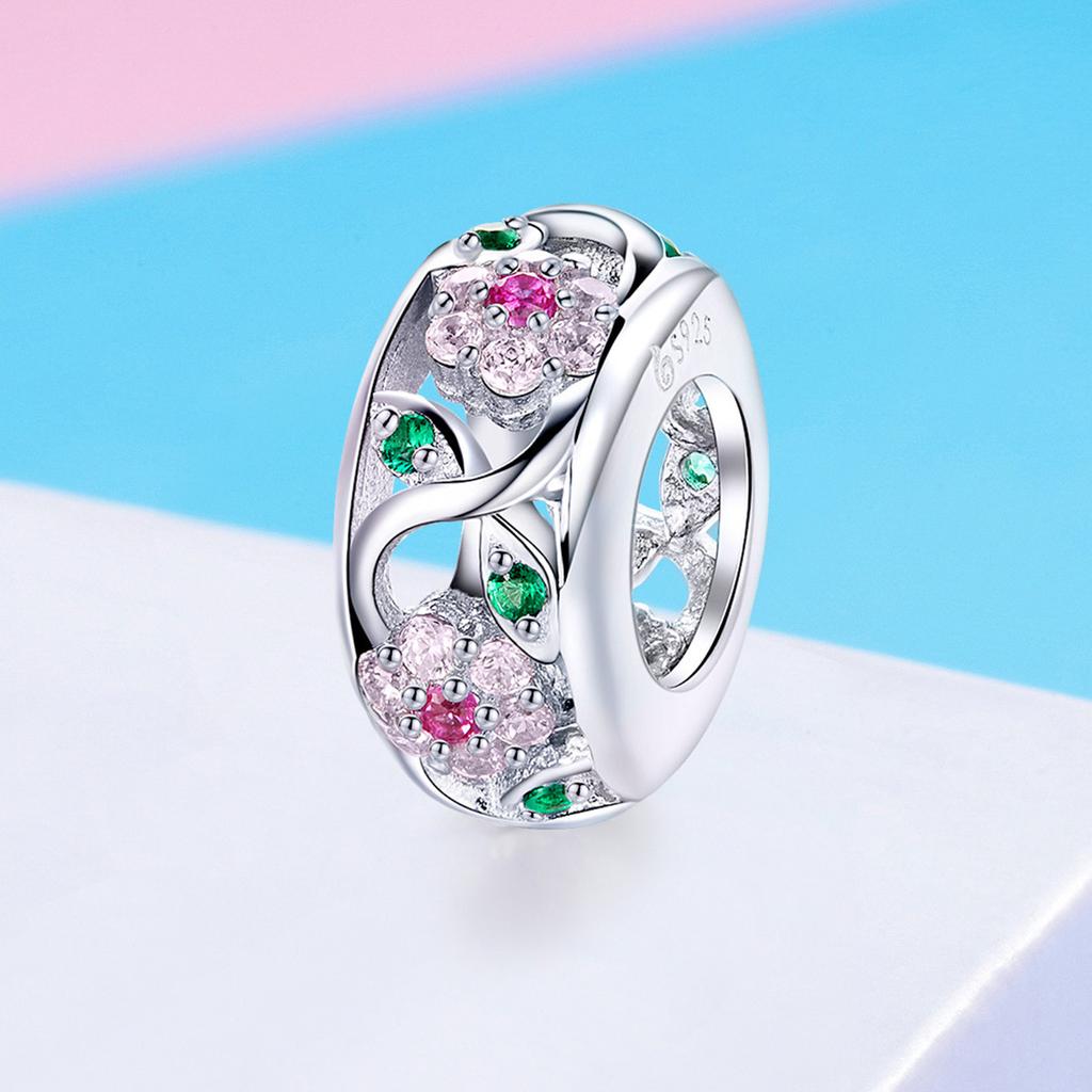 S925 Sterling Silver Silicone Positioning Bead Spacer Collection Diagram, Electroplated Fashion Diy Bracelet Beaded Accessories