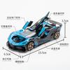 1:32 Bolide Model Sports Car Toys Alloy Diecast Miniature Supercars Sound Light Doors Opened Pull Back For Gifts