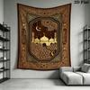 Muslim Wall Tapestry Aesthetic Wall Hanging Printed Fabric Blanket Decorative Tapestries for Bedroom Living Room Home Decor