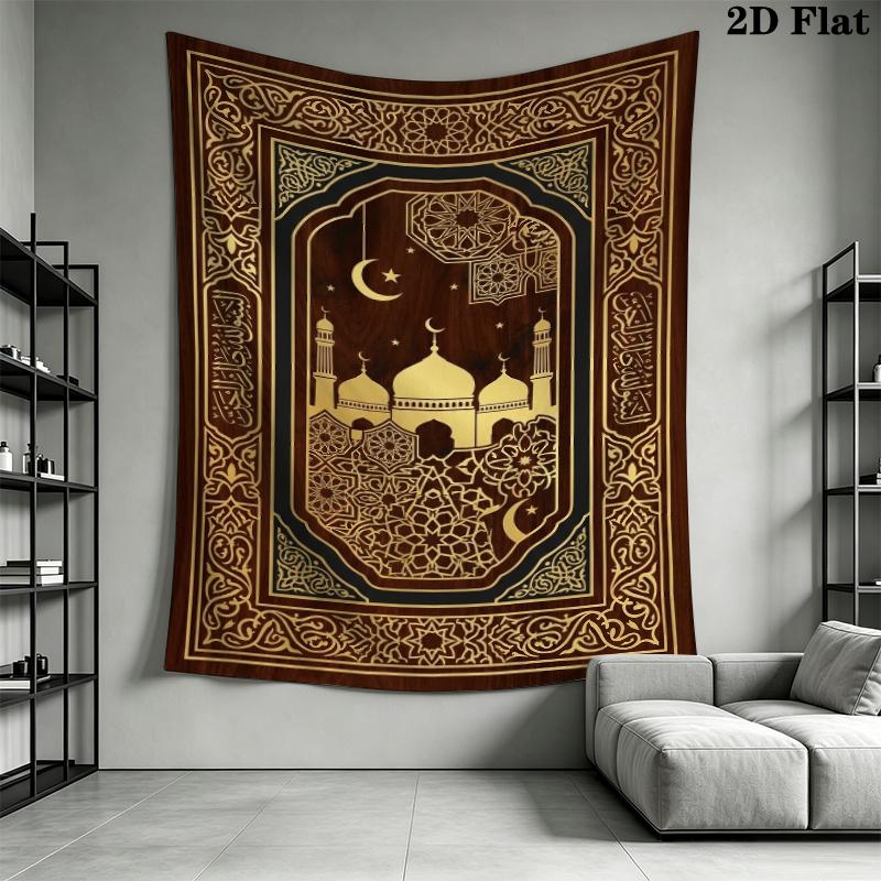 Muslim Wall Tapestry Aesthetic Wall Hanging Printed Fabric Blanket Decorative Tapestries for Bedroom Living Room Home Decor