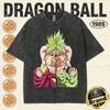 Summer Dragon Ball Family Matching Vintage Tee Men Washed High Quality Nostalgic Print Heavyweight Retro Tops