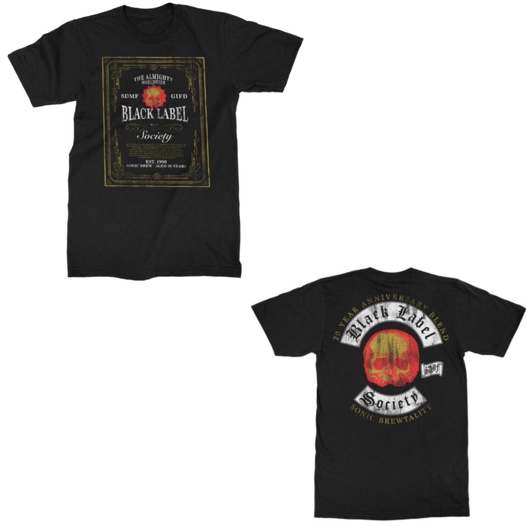 Pop Black Label Society Band Graphic Cotton T-shirt Unisex Summer Short Sleeve Fashion Brand Tee Luxury Casual Vintage Retro Top