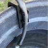 Kitchen Sink Hose Support Rack Black Guide Rest with Flat Base for Wash Area Storage Point, Utility Sink Hose Routing Use, Single Piece