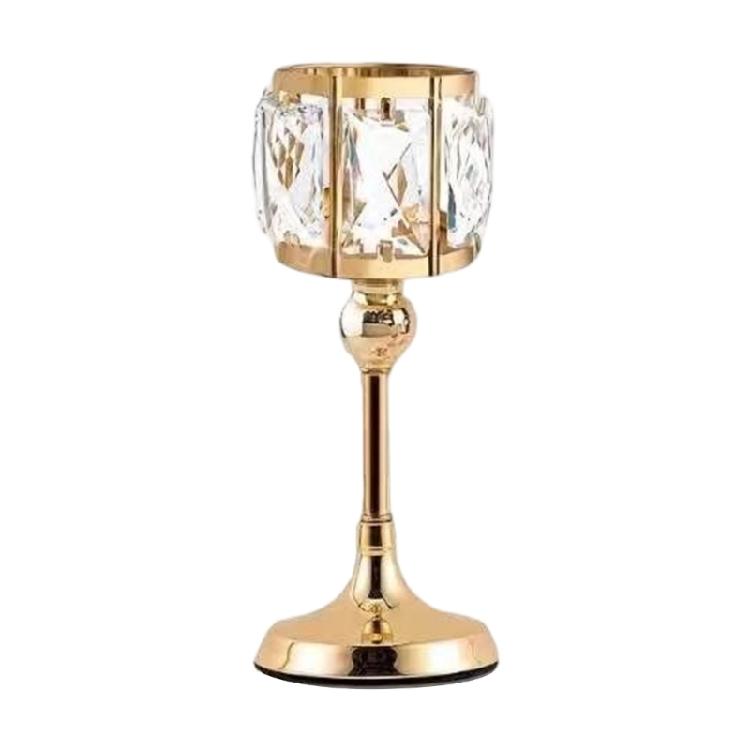 

Crystal Tealight Candelabra Votive Candle Stand Wedding Centerpieces Crystal Candlestick Holders Table Decorations S золотий