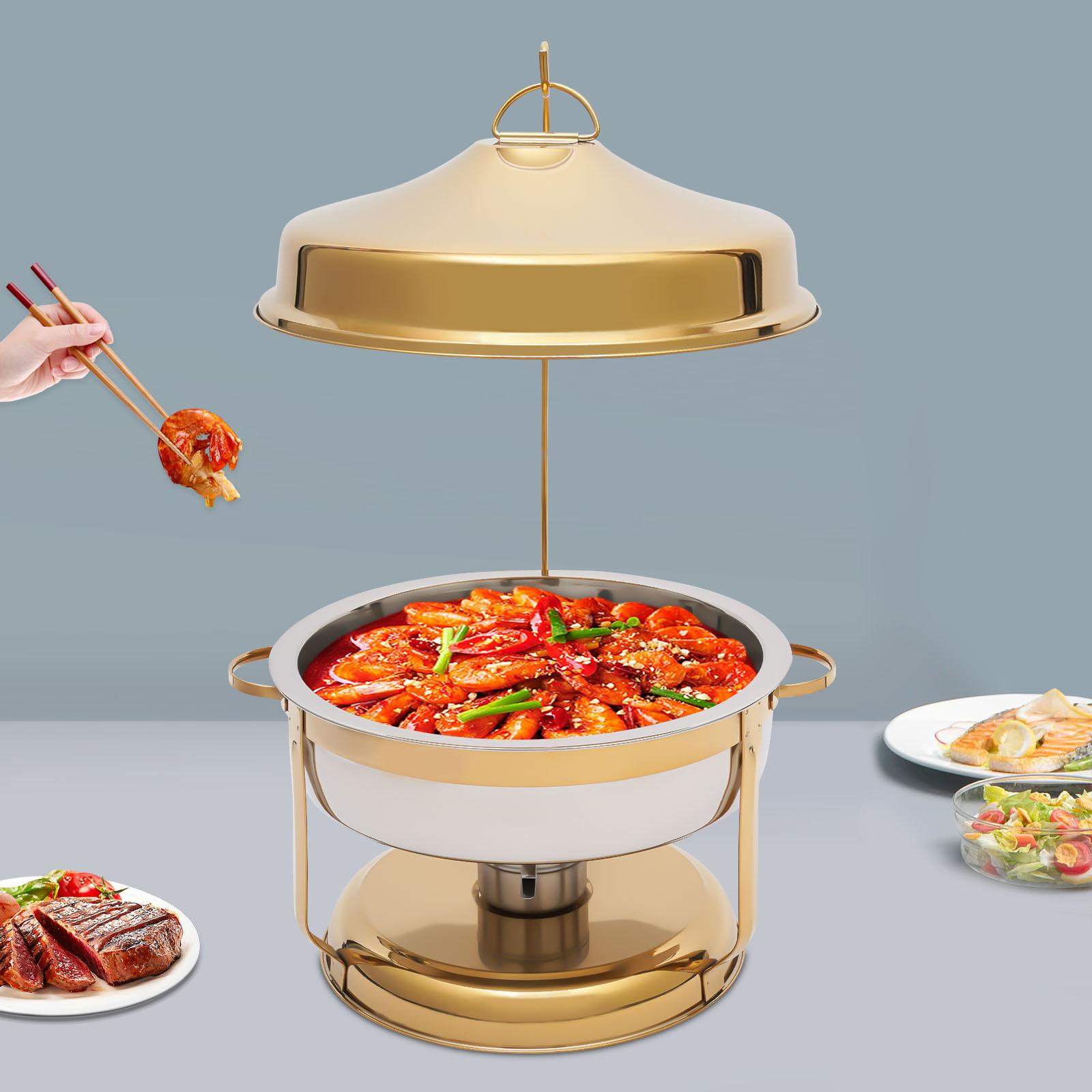 

Bymaocar 9L Chafing Dish Buffet Set Stainless Steel with Top Lid Buffet Servers and Warmers for party restaurants,hotels,schools золотой