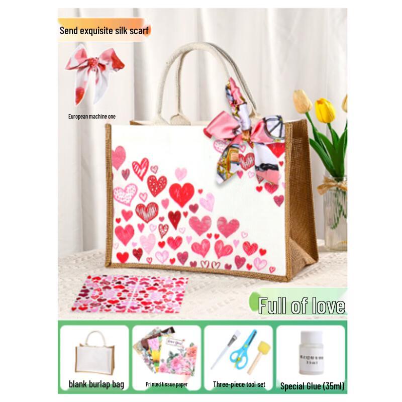 Decoupage DIY Creative Canvas Bag Kit