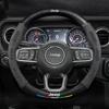 Carbon Fiber Suede Car Steering Wheel Cover Grand Cherokee Wrangler Renegade Patriot Commander Compass Wagoneer Gladiator