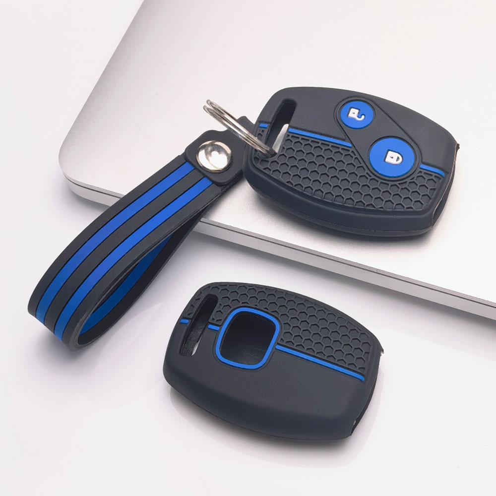 Soft Silicone Car Key Cover Keychain For Honda 7th 8th Gen Accord CRV Odyssey Fit City Civic And Classic Old Model Anti-Scratch Guard