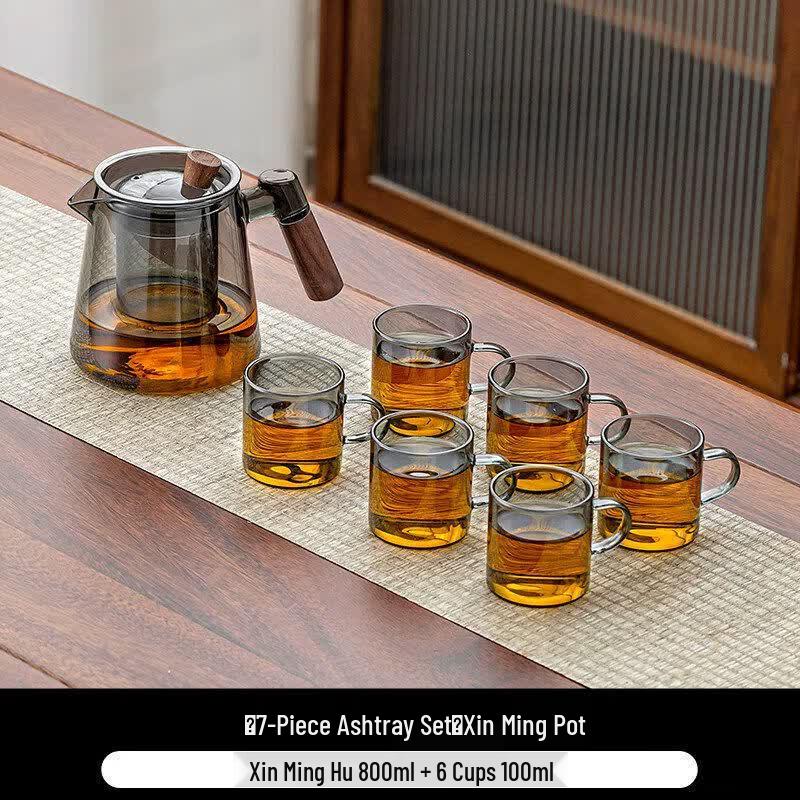 Luxury Glass Kung Fu Tea Set with Auto Water Supply