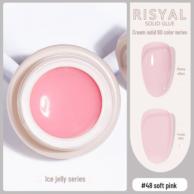 

Лак для ногтей Ice-Clear Solid Cat s Eye - Гладкий кремовый цветной клей null светло-розовый