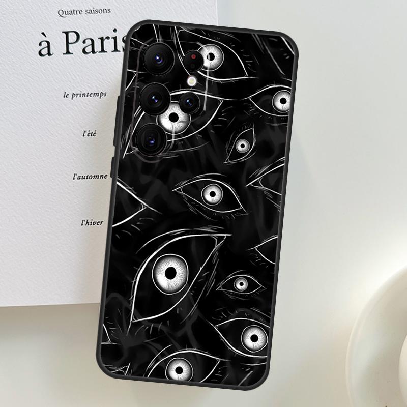 

Scary Face Eyes Phone Case For Samsung Galaxy S24 S25 Ultra S9 S10 S20 S21 S22 S23 Plus S24 FE Cover Shell Galaxy S25Ultra