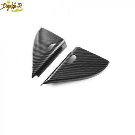 For Nissan Kicks 2017- Carbon Fiber Front Triangle A Pillar Cover Trim Decor