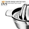 Stainless Steel Orange Juicer Manual for Citrus Lemon Portable Squeezer Handheld Easy-to-clean Press with Strainer 2 Pour Spouts Home Traveling