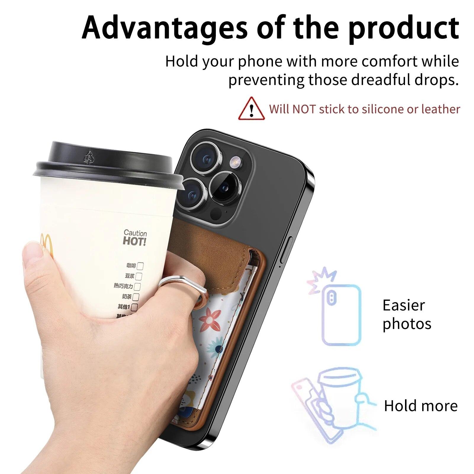 Для IPhone 15 Pro Max 14 Plus 13 12 11 Магнитный Magsafe Сильная сумка для карточек — фото 5