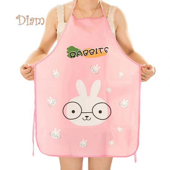 BH Women Cute Cartoon Waterproof Apron Kitchen Restaurant Cooking Bib Aprons Accessories