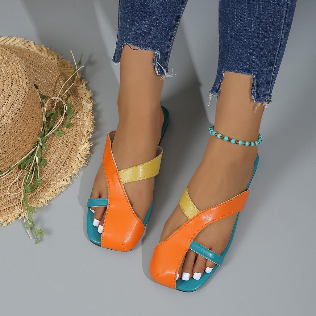 Mode Neue Sommer Damen Sandalen Flats Lässige Hausschuhe Mode Strand Sandalen Böhmische Pantoletten Designer Sandalen