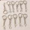 100/10pcs Lobster Clasp Key Ring Keychain C Shape Clasps Connector Hook For DIY Jewelry Making Finding Key Chain Accessories
