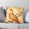William Morris Pheasant Forest Pillowcase Polyester Linen Velvet Pattern Zip Decor Pillow Case Bed