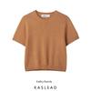 Kaslead New Women Clothes Western Style Fashion Simple and Versatile Short Sleeve Plain Stitch Top 5536036