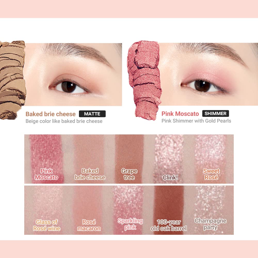 Play Color Eyeshadow Wine Palette Eyeshadow Palette [Etude Official] Rosé / 10-Color / (x 1)