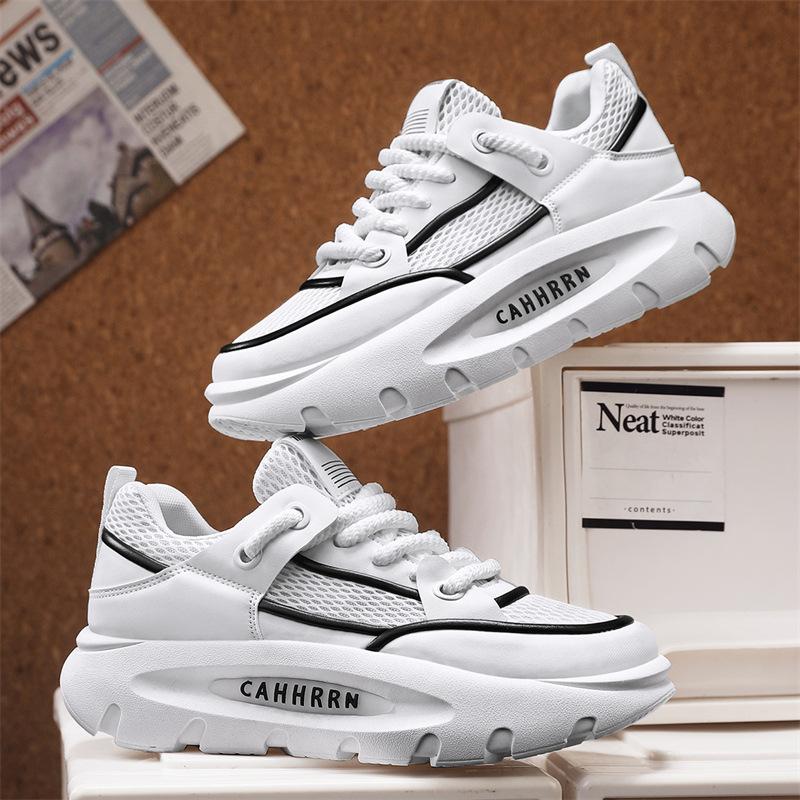 2025 Spring and Summer New Versatile Casual Daily Trend Comfortable Thick-soled Mesh Breathable Men's Sports Shoes