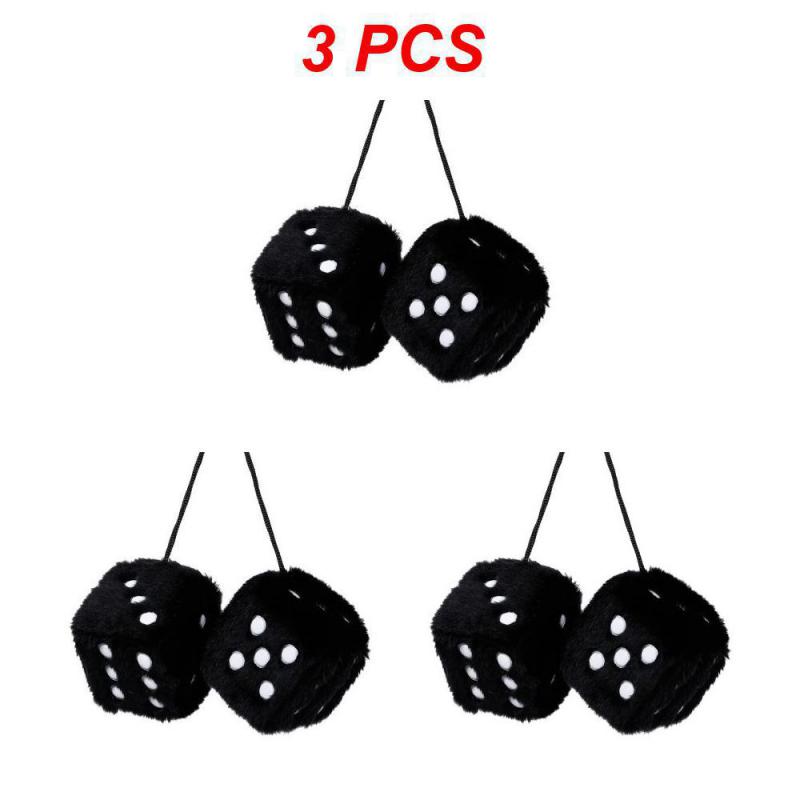 1/3/5PCS Car Dices Hanging Pendant Multiple Scenarios Available Premiummulticolor Plush Rearview Mirrors Styling Decor New