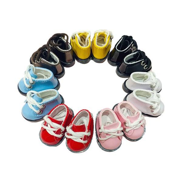 BJD kloubová panenka 4cm malé kožené boty, 04 červené