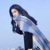 New soft waxy blue and white plaid fringed scarf Korean warm autumn and winter thickened atmosphere scarf