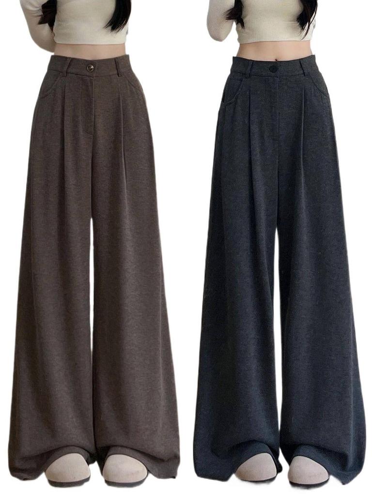2026 New Women's High-Waist Slimming Wide-Leg Commuter Casual Pants