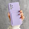 Silicone with Card Holder Phone Case for Samsung Galaxy A05S A05 A15 A25 A35 A55 A24 A34 A54 A14 A13 4G 5G Shockproof Cover
