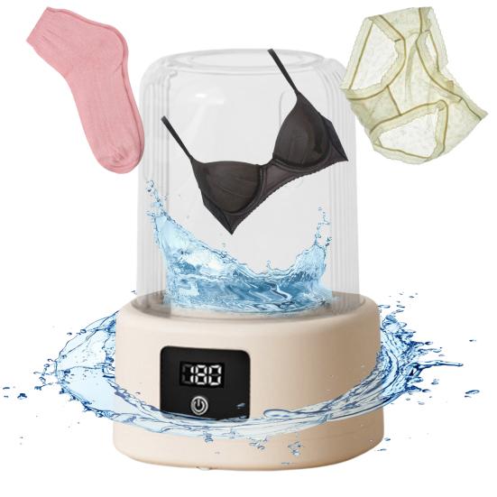Portable Mini Washing Machine User-Friendly Rechargeable Automatic Baby Clothes Underwear Travel Laundry Machine