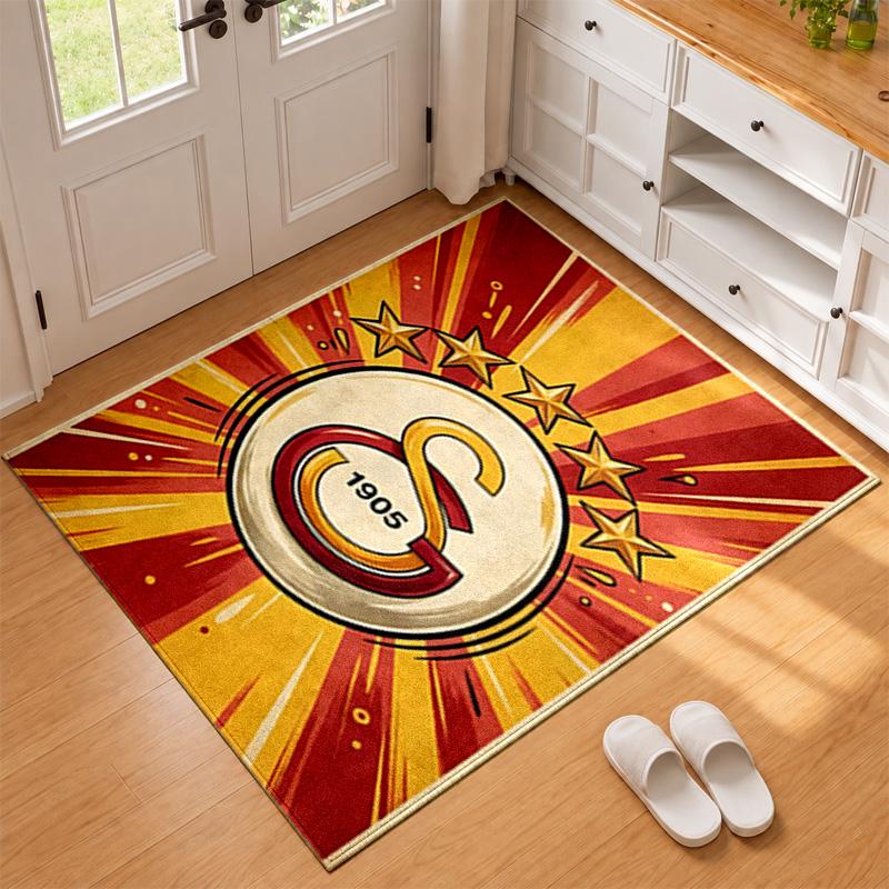 Galatasaray Carpet Door Mat for Living Room or Bedroom Protective Mat Under Chair Office Decoration Christmas Gift Birthday Present