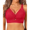 Women's bikini new swimsuit seaside vacation casual neck top