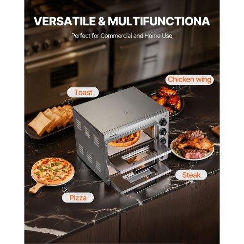VEVOR Commercial Countertop Pizza Oven Electric Pizza Oven for 35.6 cm Pizza Indoor
