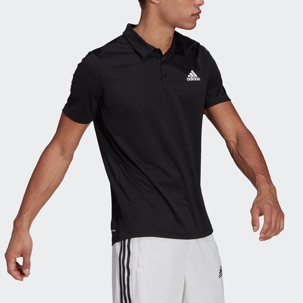 adidas M Pl Ps Training Sports Breathable Short Sleeve Polo Shirt Black Men's GM2134
