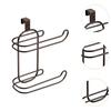 Easy to Install Double Layer Towel and Toilet Paper Rack Hanging Tissue Roll Dispenser Bathroom Organization Tool