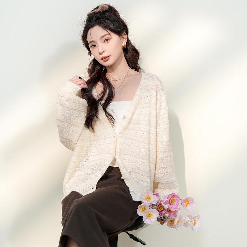 

IMAGINEX Women s V-Neck Long Sleeve Knit Sweater M