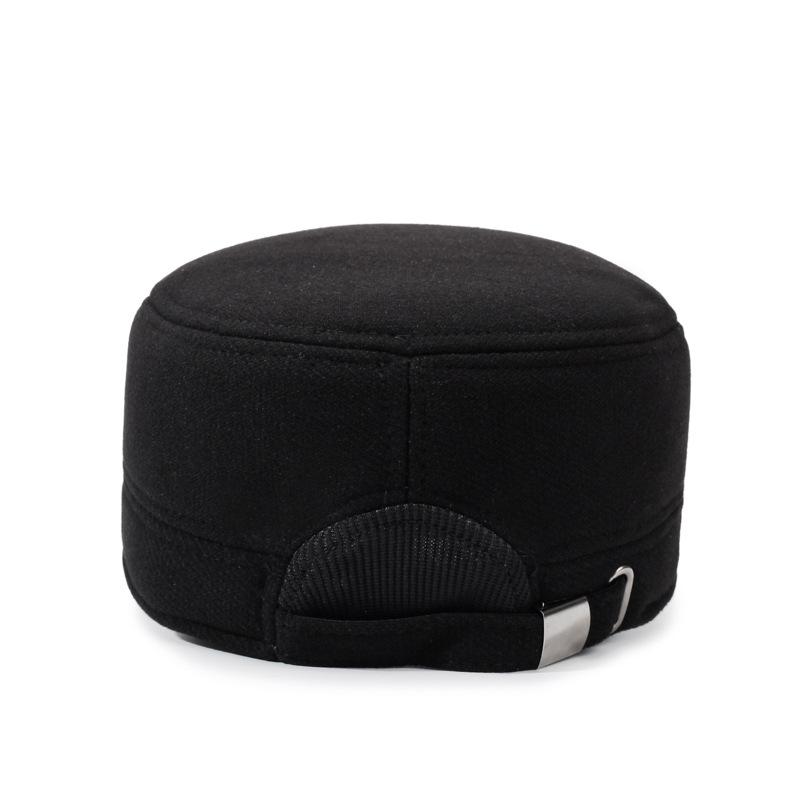 Men's Autumn Winter Hat Warm Cap Middle-Aged and Elderly Winter Ear Protection Flat Cap Outdoor Velvet Thick Cotton Cap